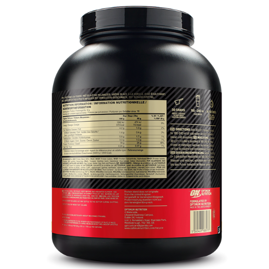 Gold Standard 100% Whey, Vanilla Ice Cream, 2280g, Optimum Nutrition - Vitax.ro