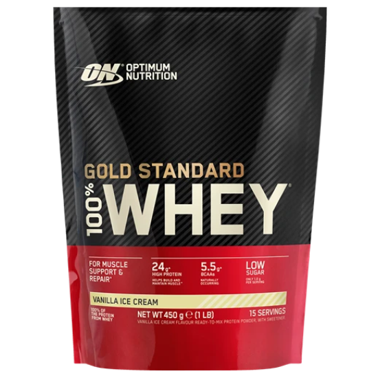 Gold Standard 100% Whey, Vanilla Ice Cream 450g, Optimum Nutrition - Vitax.ro