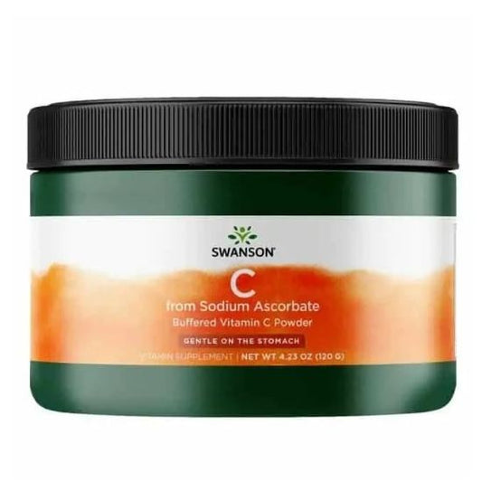 Buffered Sodium Ascorbate Vitamin C Powder, 120g, Swanson - Vitax.ro