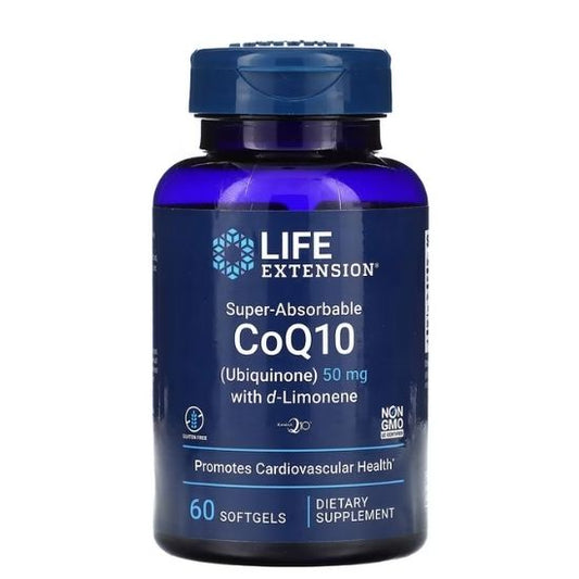 Super Absorbable CoQ10 with d-Limonene, 50 mg, 60 Softgels, Life Extension - Vitax.ro
