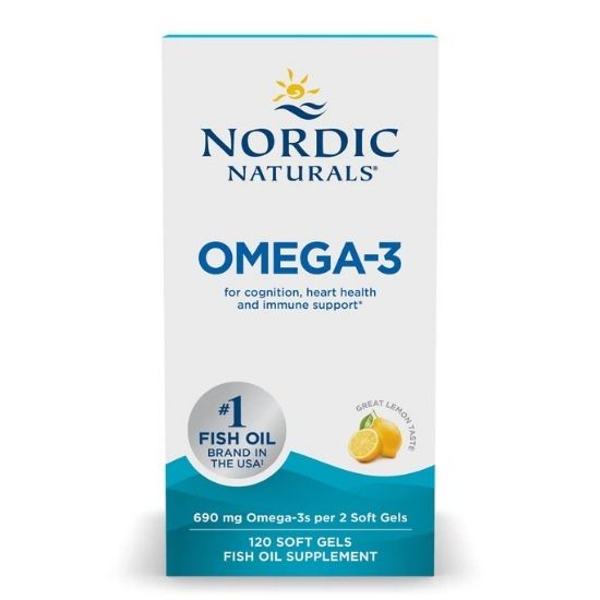 Omega-3, 690mg Lemon, 120 softgels, Nordic Naturals - Vitax.ro