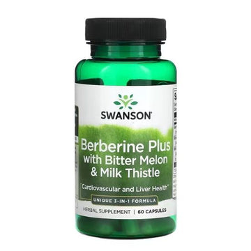 Berberine Plus with Bitter Melon & Milk Thistle, 60 caps, Swanson - Vitax.ro