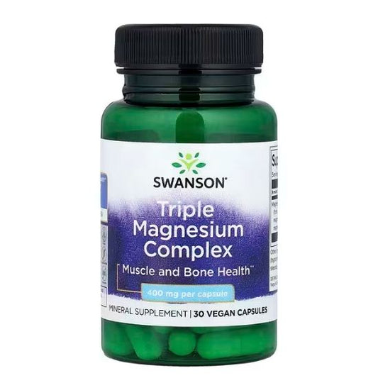 Triple Magnesium Complex, 400mg, 30 caps, Swanson - Vitax.ro