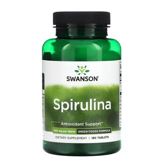 Spirulina, 500mg, 180 tabs, Swanson - Vitax.ro