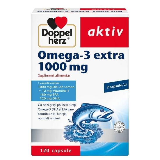 Omega 3 extra, 1000 mg, 120 capsule, Doppelherz - Vitax.ro