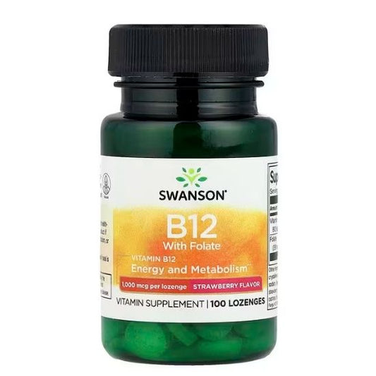 Vitamin B-12 Lozenges, 1000mcg, 100 lozenges, Swanson - Vitax.ro