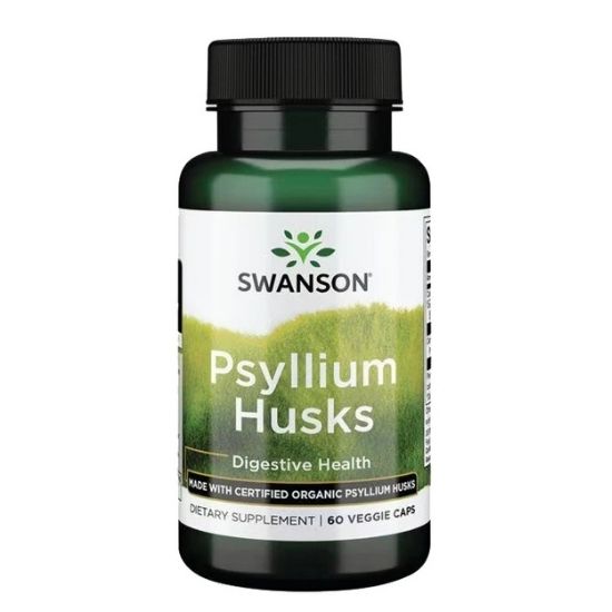 Psyllium Husks, 625mg, 60 vcaps, Swanson - Vitax.ro