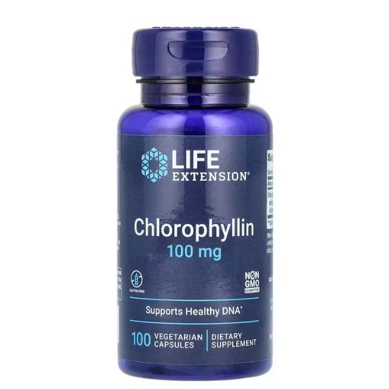 Chlorophyllin, 100mg, 100 vcaps, Life Extension - Vitax.ro