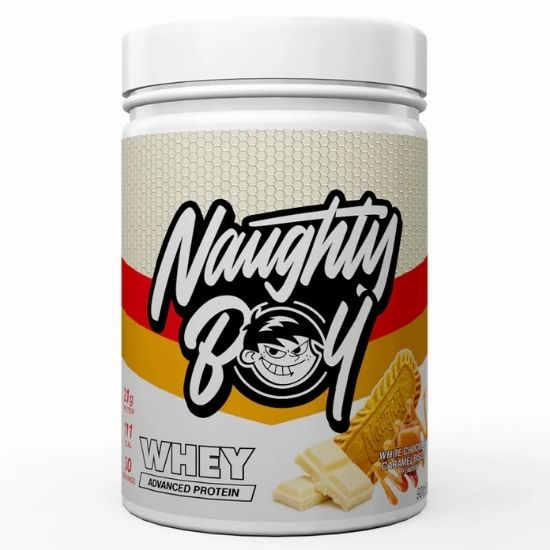 Advanced Whey, White Chocolate Caramel Biscuit, 900g, Naughty Boy - Vitax.ro
