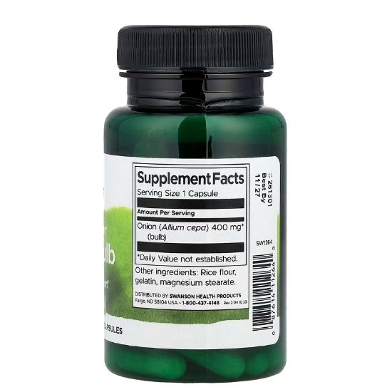 Full Spectrum Onion Bulb, 400mg, 60 caps, Swanson - Vitax.ro