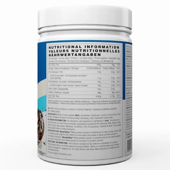 Iso-9, Cookies & Cream, 900g, Naughty Boy - Vitax.ro