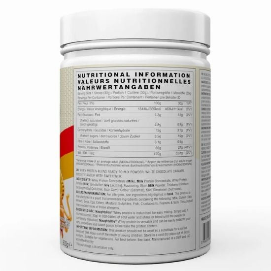 Advanced Whey, White Chocolate Caramel Biscuit, 900g, Naughty Boy - Vitax.ro
