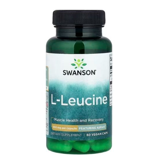 AjiPure L-Leucine, 500mg, 60 vcaps, Swanson - Vitax.ro