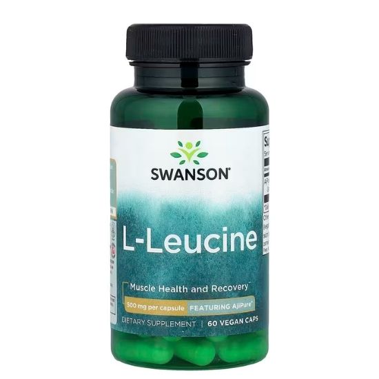AjiPure L-Leucine, 500mg, 60 vcaps, Swanson - Vitax.ro