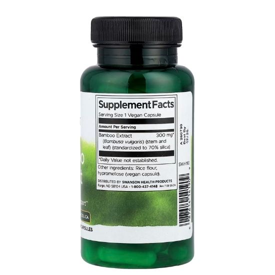 Bamboo Extract, 60 vcaps, Swanson - Vitax.ro
