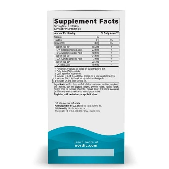 Complete Omega, 565mg, Lemon, 120 softgels, Nordic Naturals - Vitax.ro