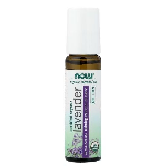 Essential Oil Roll-On, Lavender, 10 ml, NOW Foods - Vitax.ro