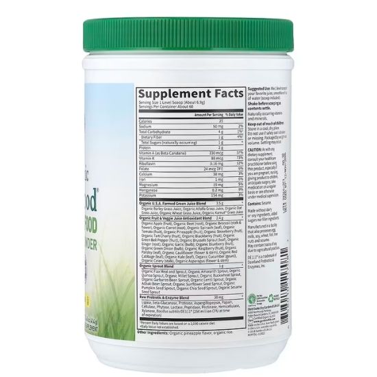 Raw Organic Perfect Food Green Superfood, Original, 414g, Garden of Life - Vitax.ro