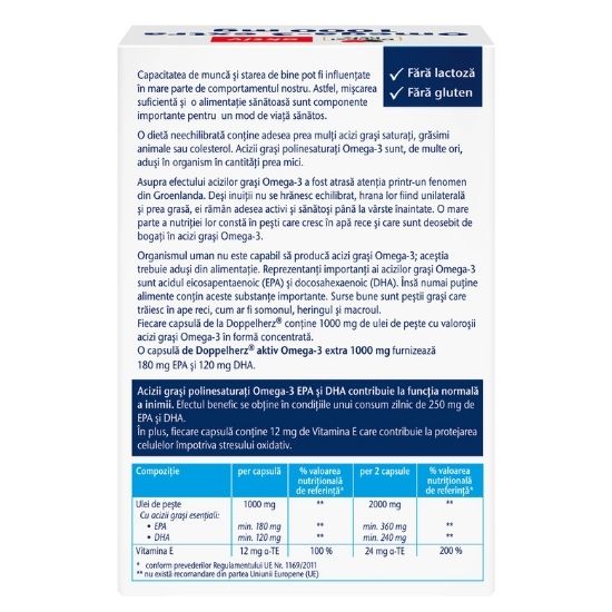Omega 3 extra, 1000 mg, 120 capsule, Doppelherz - Vitax.ro