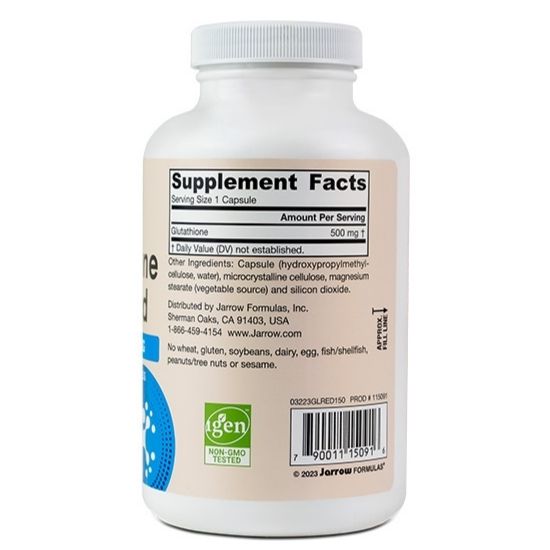 Glutathione Reduced 500mg, 150 vcaps, Jarrow Formulas - Vitax.ro