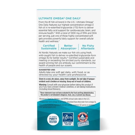 Ultimate Omega One Daily, 1075 mg Lemon, 30 softgels, Nordic Naturals - Vitax.ro