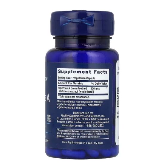 Huperzine A 200mcg, 60 vcaps, Life Extension - Vitax.ro