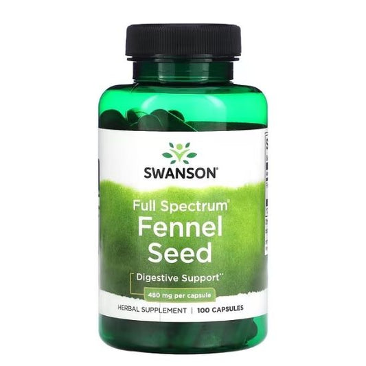 Full Spectrum Fennel Seed, 480mg, 100 caps, Swanson - Vitax.ro