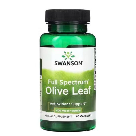 Full Spectrum Olive Leaf, 400mg, 60 caps, Swanson - Vitax.ro