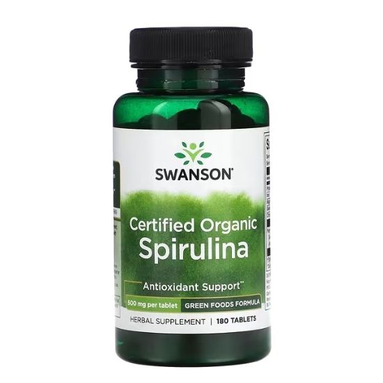 Spirulina Organic, 180 caps, Swanson - Vitax.ro