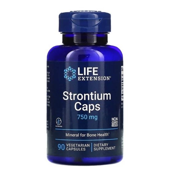 Strontium Caps 750mg, 90 vcaps, Life Extension - Vitax.ro