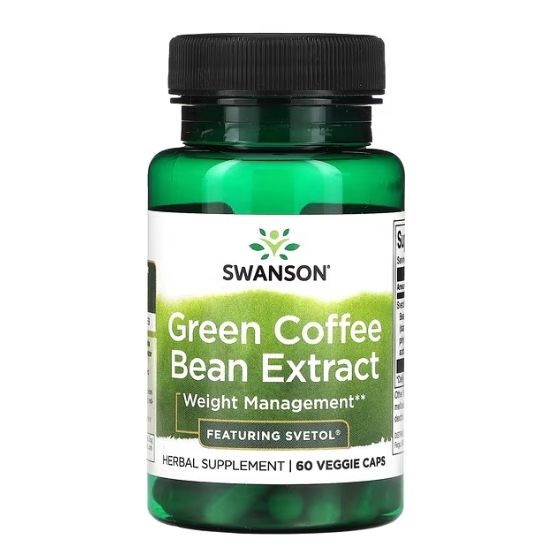Green Coffee Bean Extract, 60 vcaps, Swanson - Vitax.ro