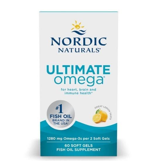 Ultimate Omega Fish Oil, 1280mg Lemon, 60 softgels, Nordic Naturals - Vitax.ro