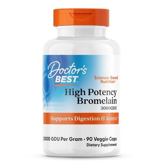 High Potency Bromelain 3000 GDU, 500mg, 90 vcaps, Doctor's Best - Vitax.ro