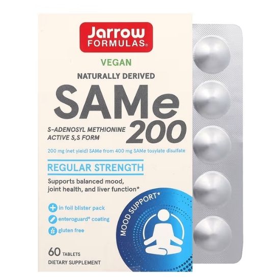 SAM-E 200mg, 60 Tablete Filmate Vegetale Protejate Enteric, Jarrow Formulas - Vitax.ro