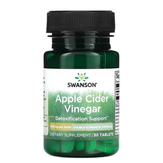 Apple Cider Vinegar, 200mg Double-Strength, 30 tabs, Swanson - Vitax.ro
