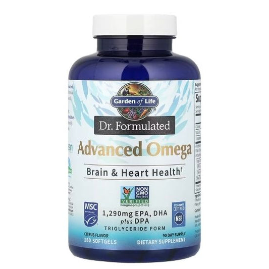 Dr. Formulated Advanced Omega, Citrus, 180 softgels, Garden of Life - Vitax.ro
