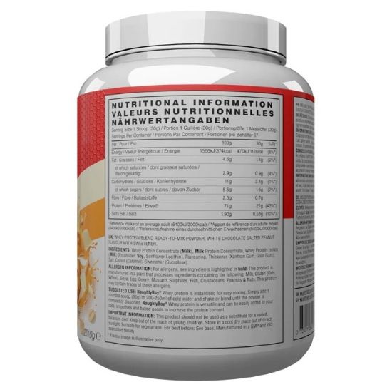 Advanced Whey, White Chocolate Salted Peanut, 2010g, Naughty Boy - Vitax.ro