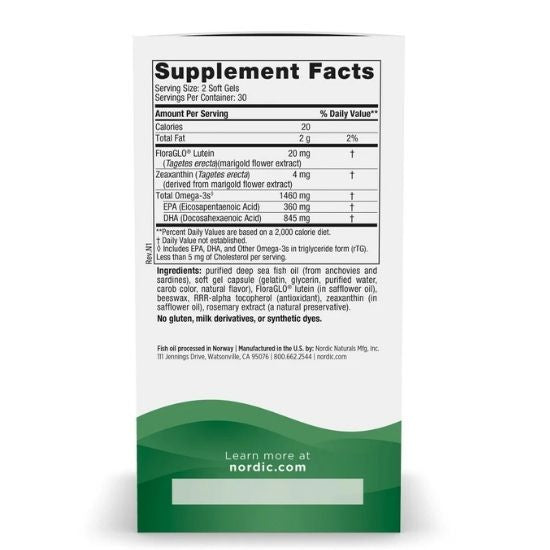 Vision Support, 1460mg, 60 softgels, Nordic Naturals - Vitax.ro