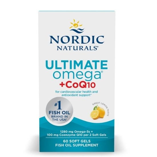 Ultimate Omega + CoQ10, 1280mg, 60 softgels, Nordic Naturals - Vitax.ro
