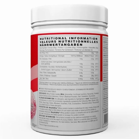 Iso-9, Strawberry Milkshake, 900g, Naughty Boy - Vitax.ro