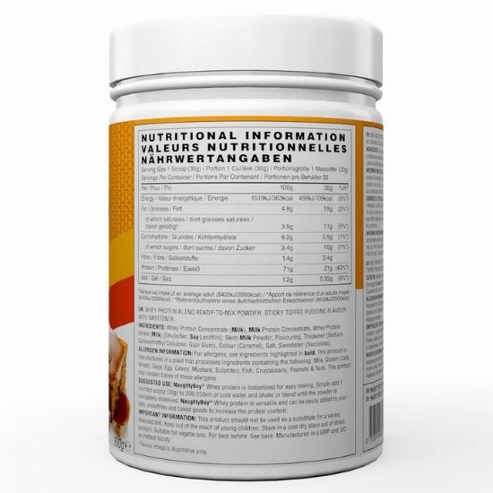 Advanced Whey, Sticky Toffee Pudding, 900g, Naughty Boy - Vitax.ro
