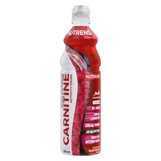 Carnitine Activity Drink with Caffeine, Sparkling Raspberry, 8 x 750 ml, Nutrend