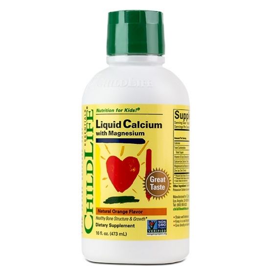 Calcium With Magnesium, Gust de Portocale, 473 ml, Childlife Essentials - Vitax.ro