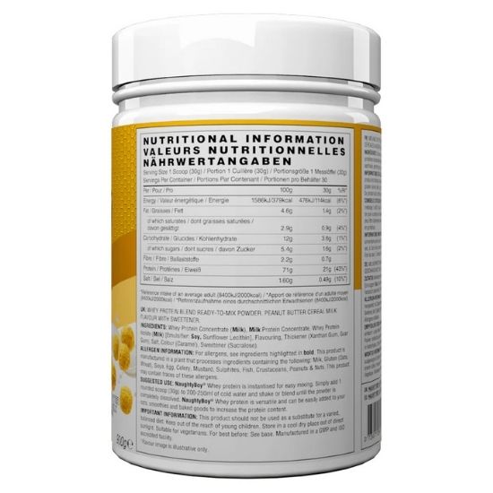 Advanced Whey, Peanut Butter Cereal Milk, 900g, Naughty Boy - Vitax.ro