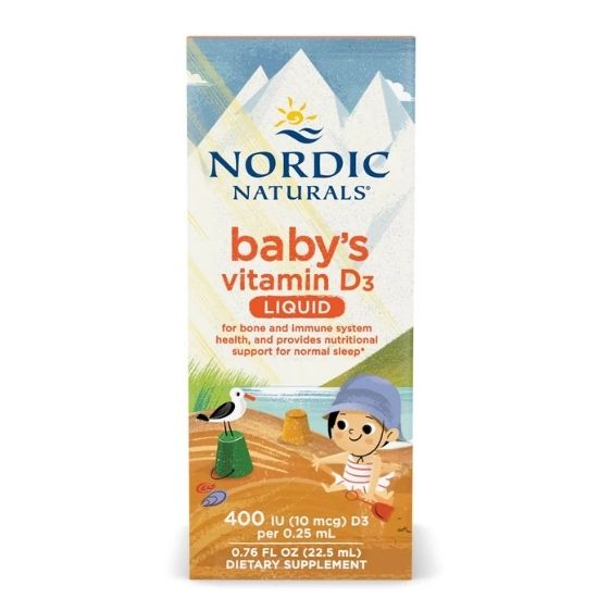 Baby's Vitamin D3, 400 IU, 22.5 ml, Nordic Naturals - Vitax.ro