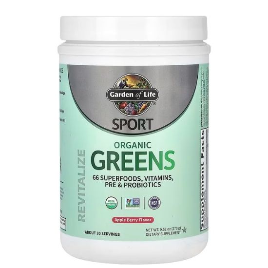 Sport Organic Greens, Apple Berry, 270g, Garden of Life - Vitax.ro