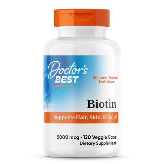 Biotin, 5000mcg, 120 vcaps, Doctor's Best - Vitax.ro