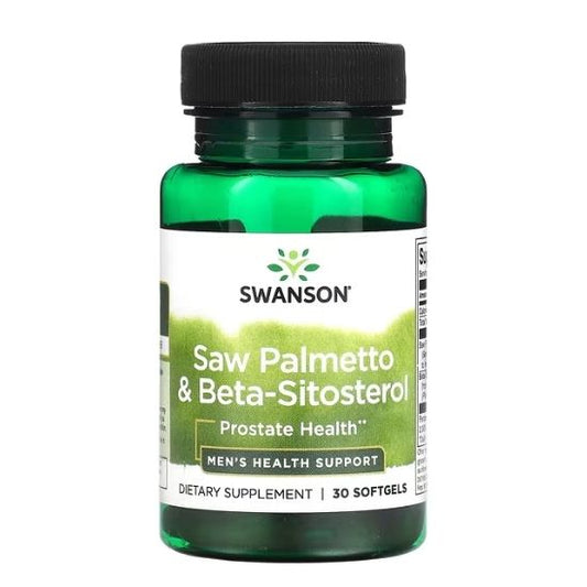 Saw Palmetto & Beta-Sitosterol, 30 softgels, Swanson - Vitax.ro