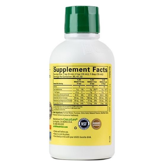 Calcium With Magnesium, Gust de Portocale, 473 ml, Childlife Essentials - Vitax.ro