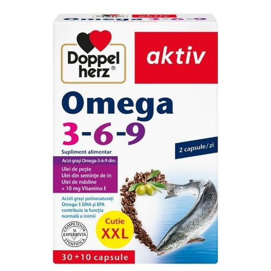 Omega 3-6-9 Aktiv XXL, 40 capsule, Doppelherz - Vitax.ro